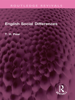 cover image of English Social Differences